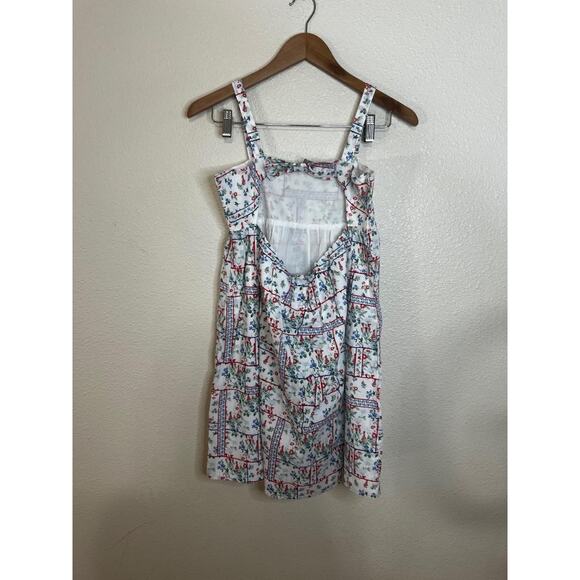 JANIE AND JACK Big Girl Dress Size 14 White Red Blue Floral Patchwork Summer NEW - Picture 3 of 8